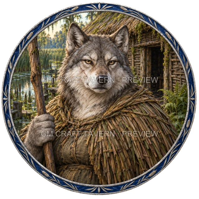 Aperçu du token vu du dessus de Durg Reedvale - Druide