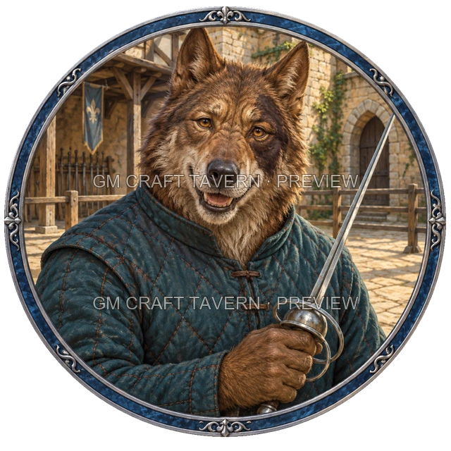 Aperçu du token vu du dessus de Varka Ashfield - Guerrier