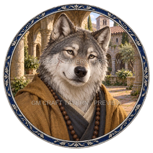 Aperçu du token vu du dessus de Besha Ashfield - Moine