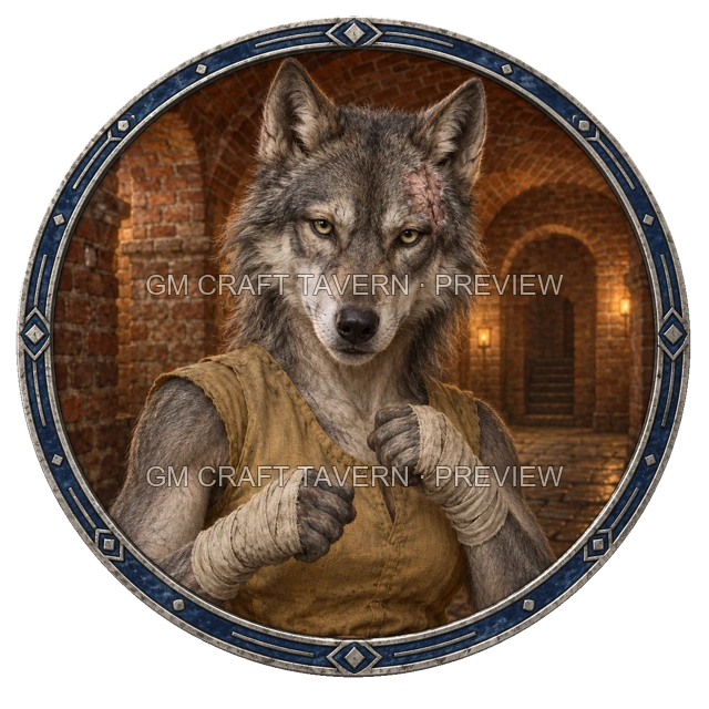 Aperçu du token vu du dessus de Durg Ashfield - Moine