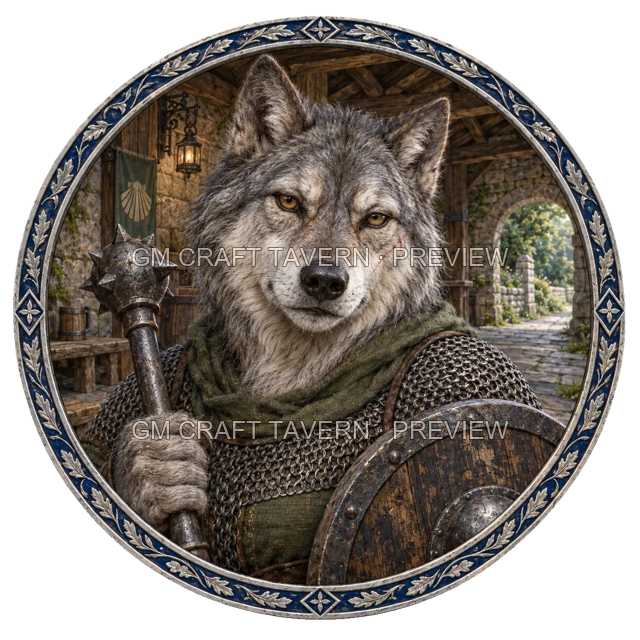 Aperçu du token vu du dessus de Urdan Mossridge - Paladin