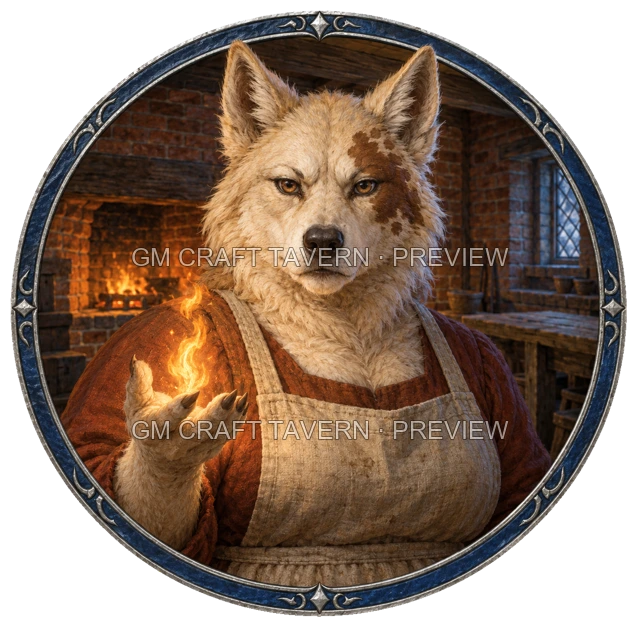 Aperçu du token vu du dessus de Durg Duskford - Ensorceleur