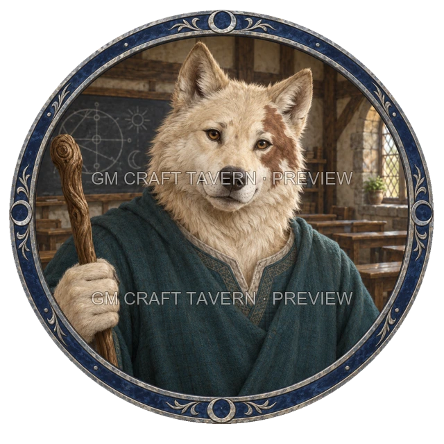 Aperçu du token vu du dessus de Besha Ironwell - Magicien