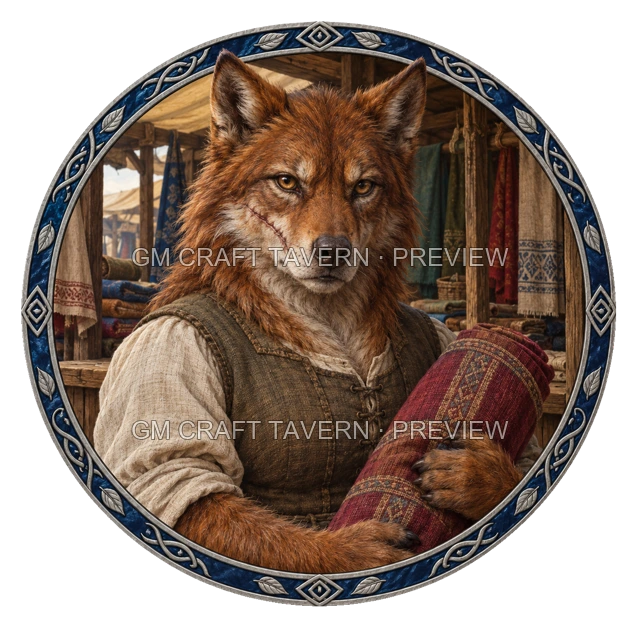 Aperçu du token vu du dessus de Durg Birchhaven - Marchand
