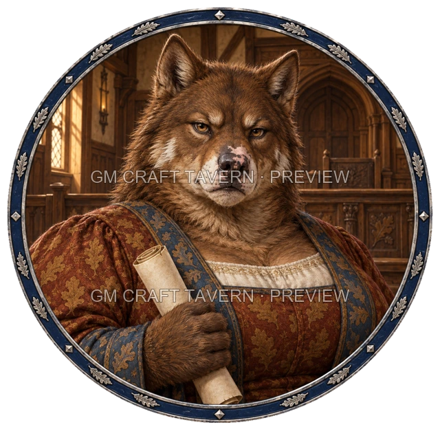 Grom Oakbend - aperçu de token de noble vu du dessus