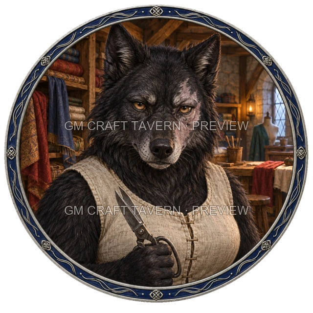 Durg Oakbend - aperçu de token d’artisan vu du dessus