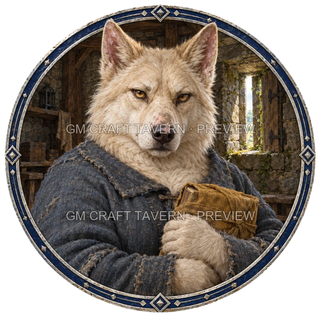 Durg Hillward - aperçu de token de paria vu du dessus