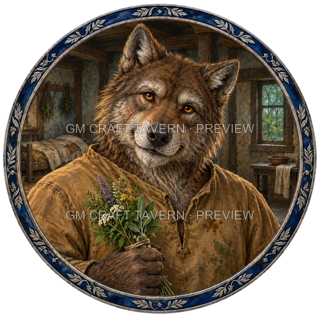 Morga Hillward - aperçu de token de paria vu du dessus