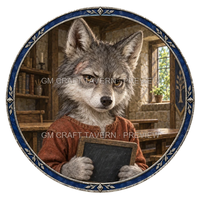 Grom Deepgrove - aperçu de token de villageois vu du dessus
