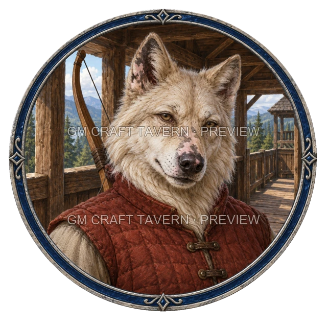 Urdan Redcliff - aperçu de token de combattant vu du dessus