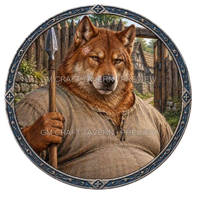Besha Clearwell - aperçu de token de combattant vu du dessus