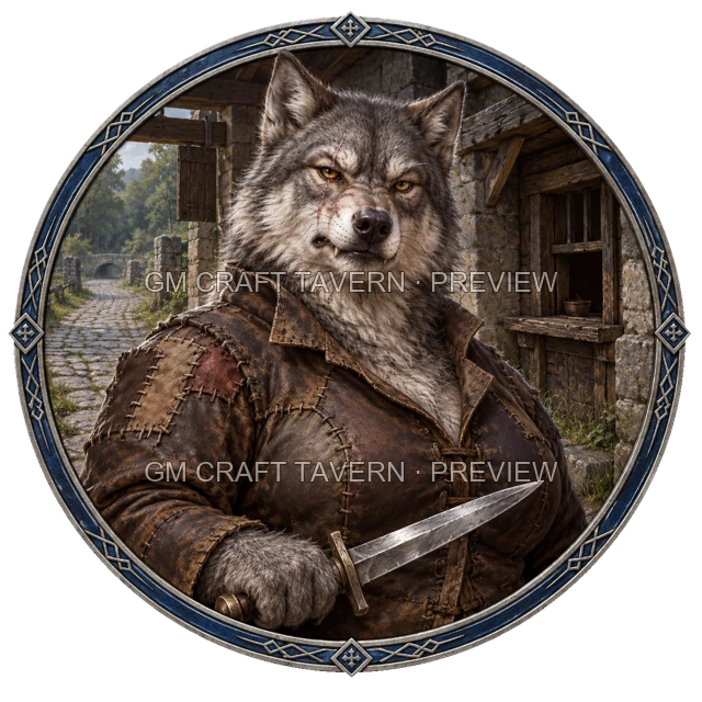 Aperçu de token de capitaine bandit vu du dessus