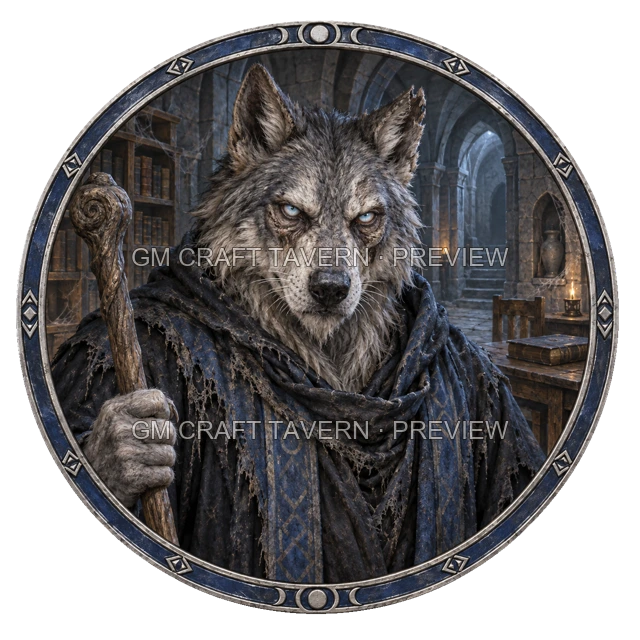 Aperçu de token de mage mort-vivant vu du dessus