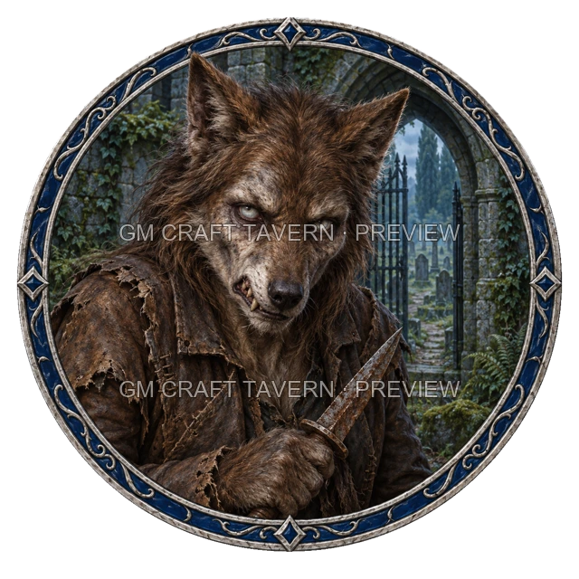 Aperçu de token de bandit mort-vivant vu du dessus