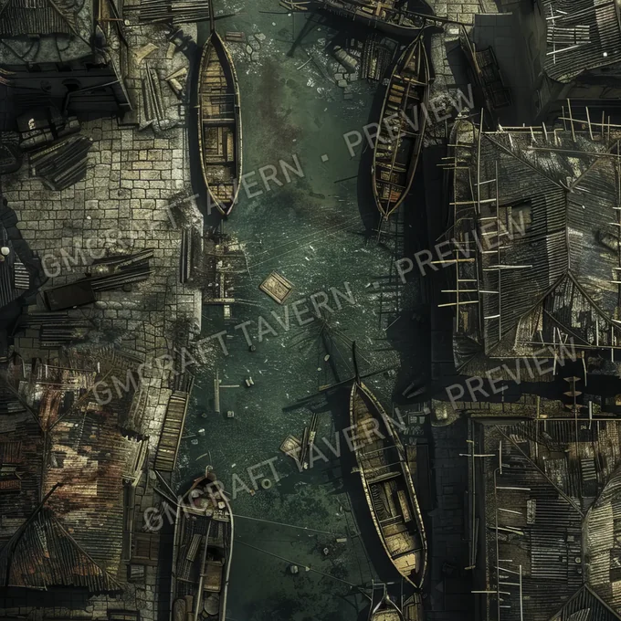 Abandonned Pouled battlemap preview
