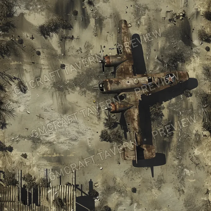 Ravaged Old Battle battlemap preview