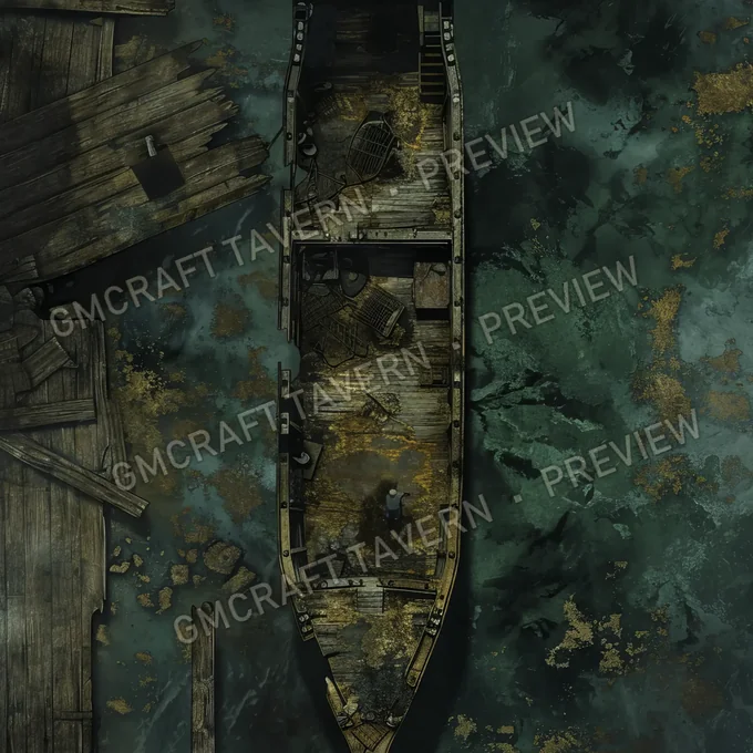 Rusty Ship Graveya battlemap preview