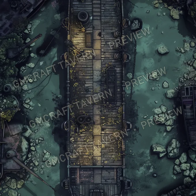 Rusty Ship Graveya battlemap preview