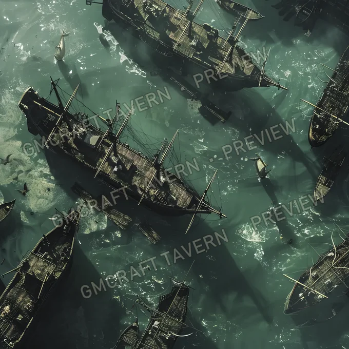 Haunted Harbor A Cursed Harbor W battlemap preview