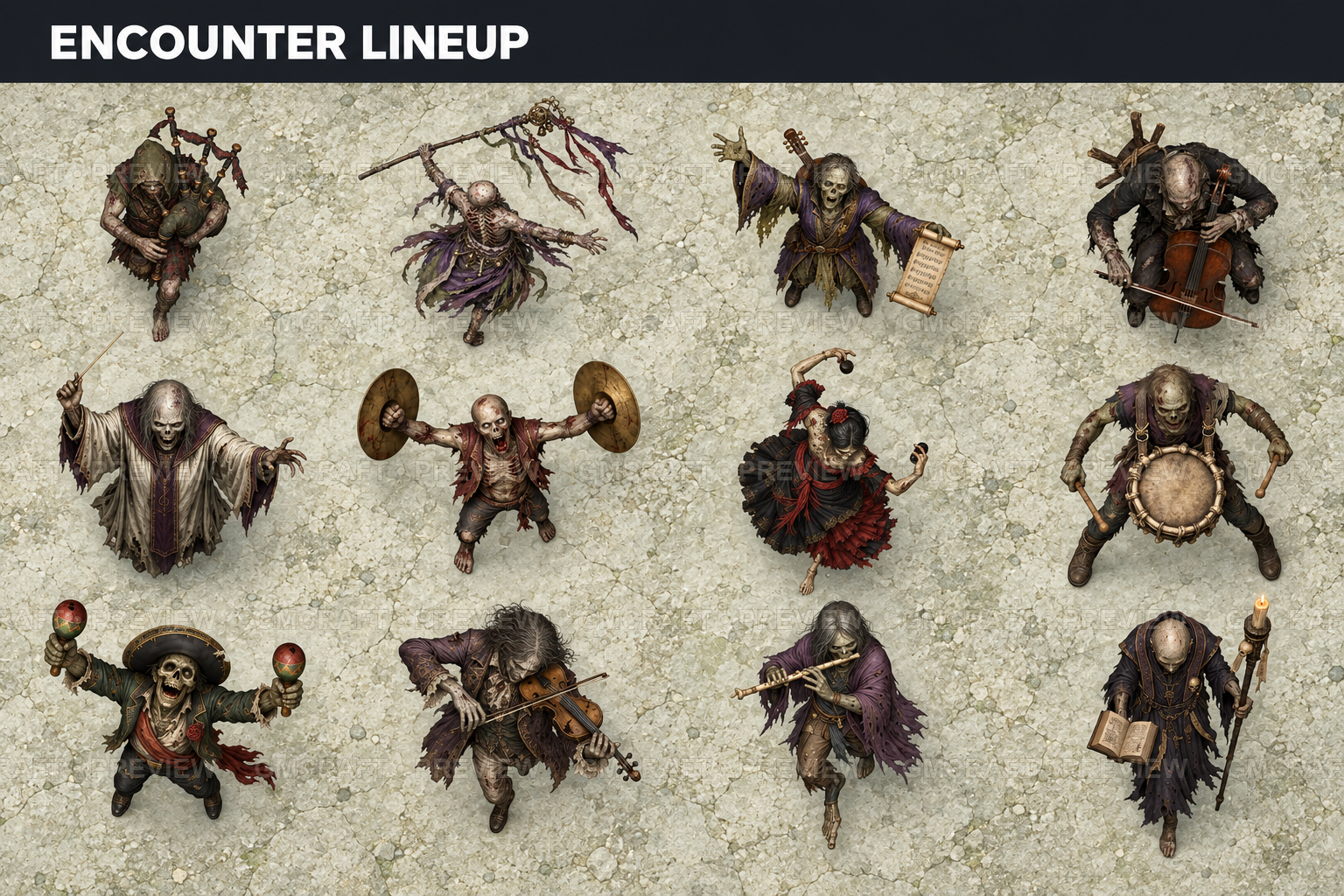 Aperçu du produit Troupe de ménestrels zombies 1