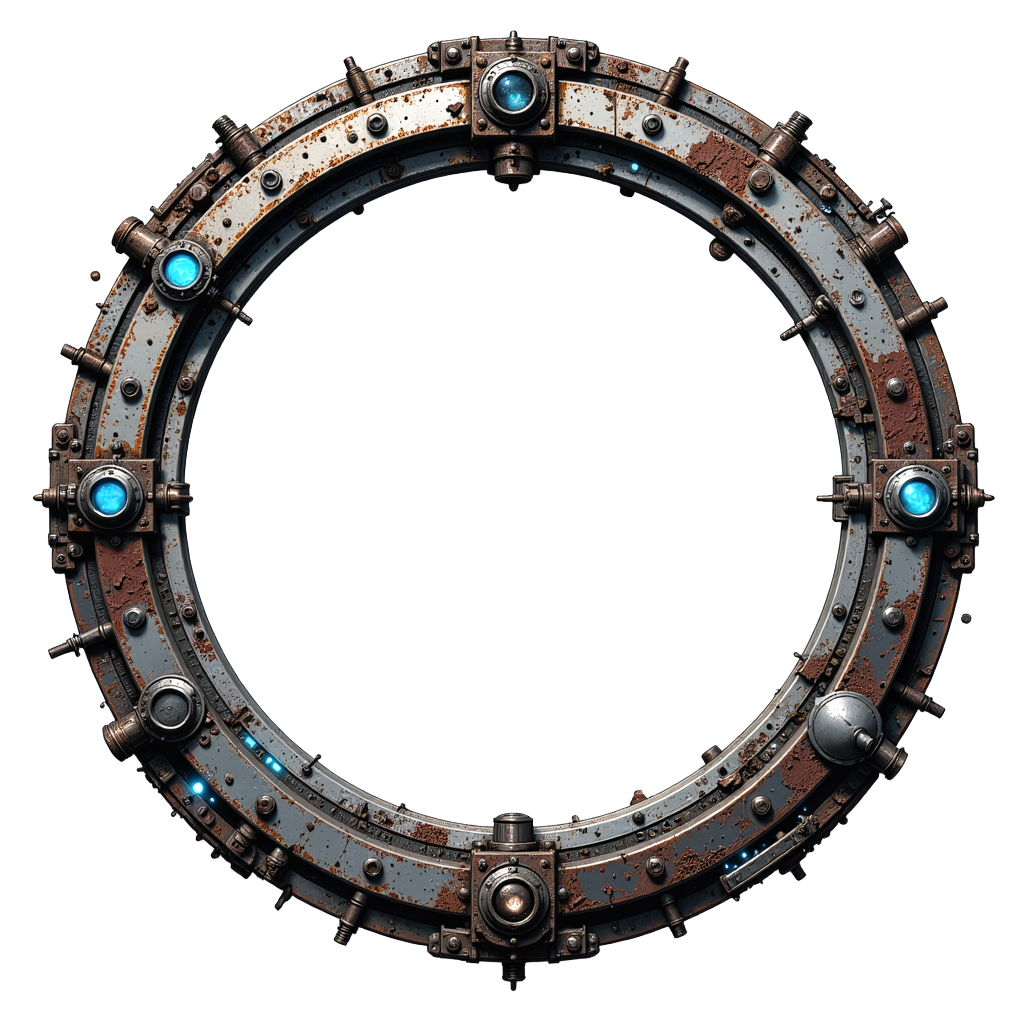 Sci-fi metallic token border frame — dnd token border generator