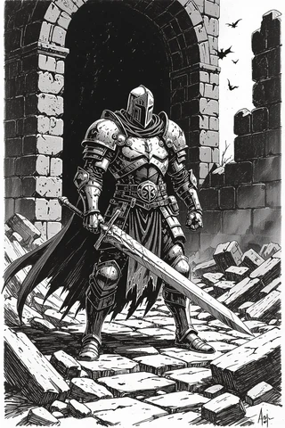 Mysterious rogue assassin wearing a dark hoodie fantasy