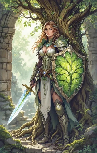 AI-generated RPG character art portrait — D&D style hero illustration for NPC or player character