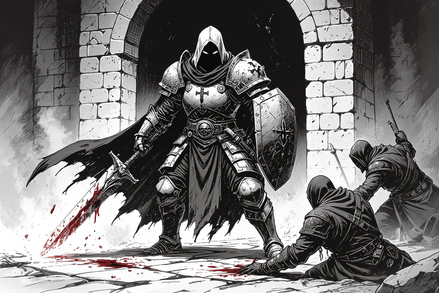 A Dungeon Master guiding players through a tabletop RPG combat encounter.