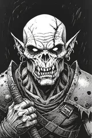 Wise adventurer planning tactics on a battle field