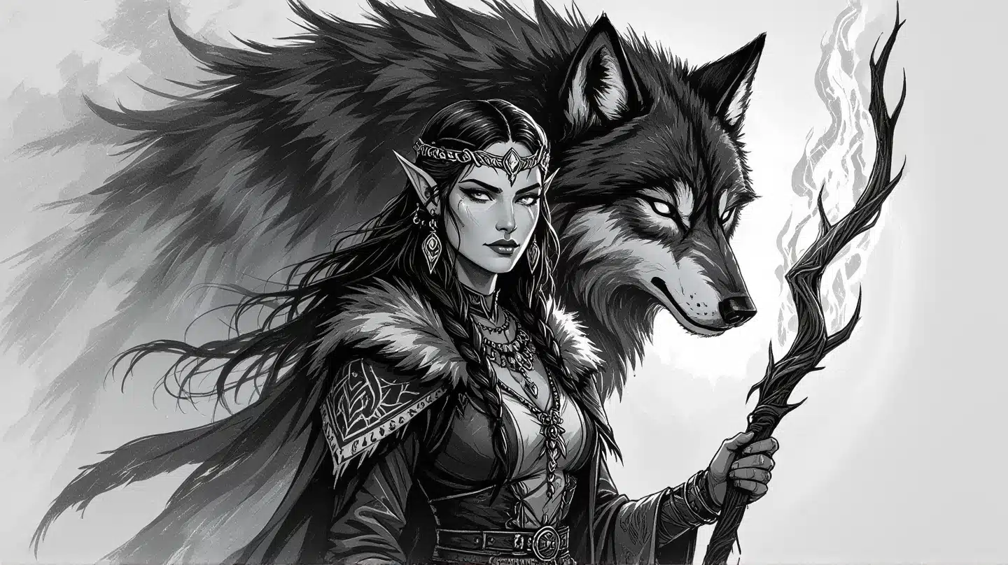 Cultist performing magic in a dramatic pose fantasy