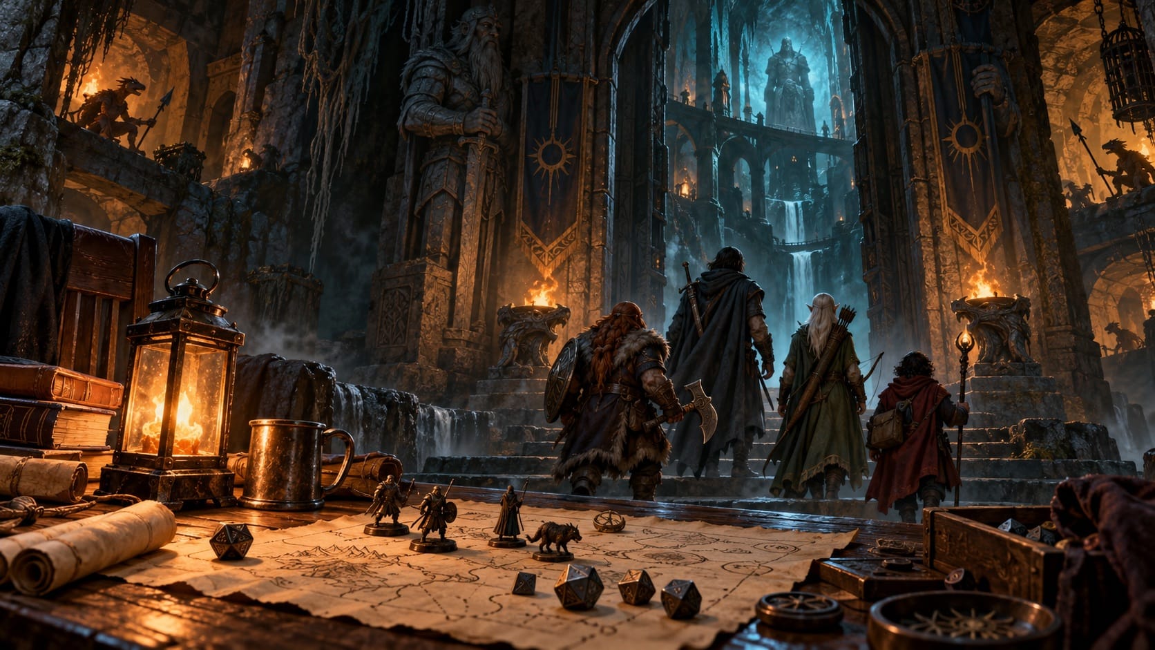 Editorial illustration: Conceptual illustration of tabletop RPG character preparation