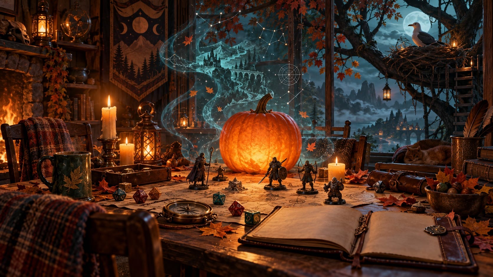Editorial illustration: Conceptual illustration of tabletop RPG character preparation