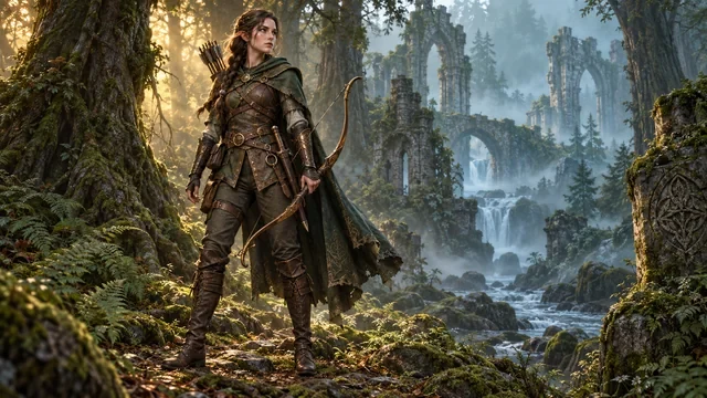 Illustration fantasy de personnage