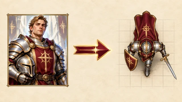 Illustration de personnage et illustration de personnage vue du dessus