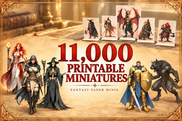 Aperçu de 11,000 DnD Paper Minis