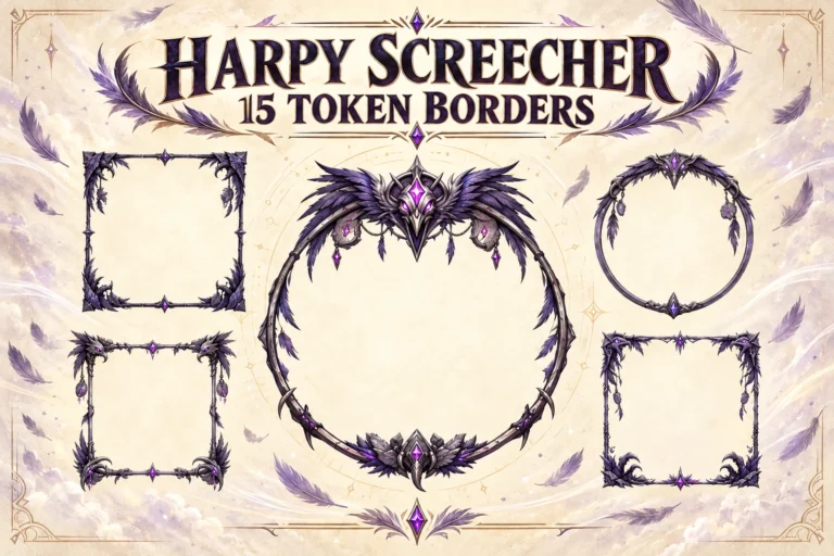 15 Harpy Screecher Token Borders marketplace thumbnail