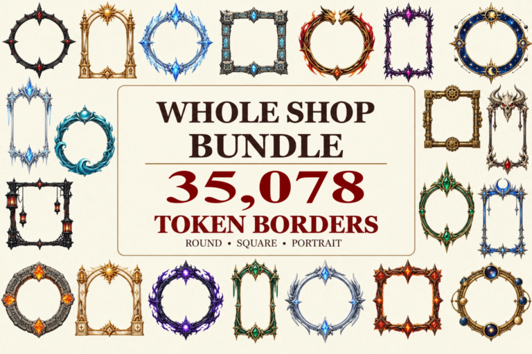 Aperçu du bundle Fantasy Token Borders