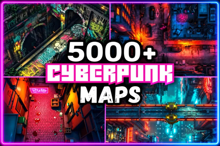 Aperçu des cartes Cyberpunk pour JDR