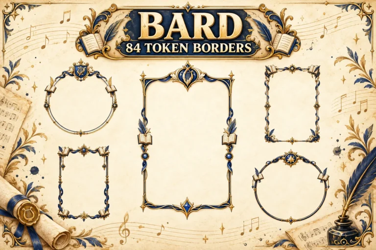 84 Bard Subclass Token Borders marketplace thumbnail