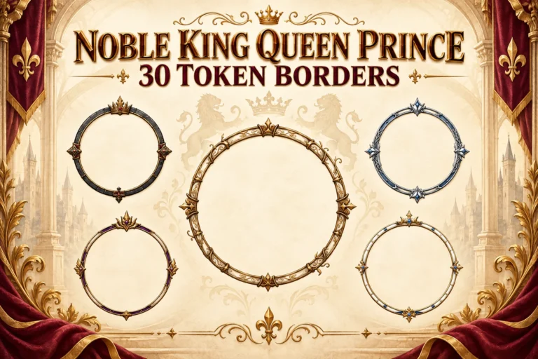 30 Noble King Queen Prince Token Borders marketplace thumbnail