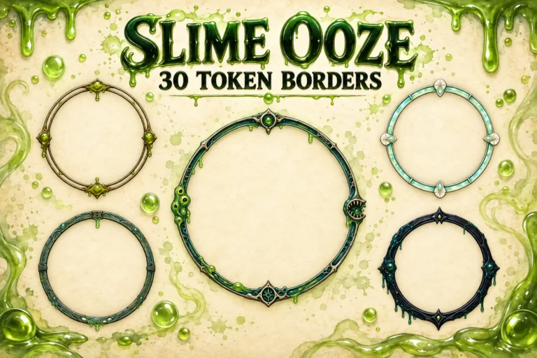 30 Slime Ooze Token Borders marketplace thumbnail