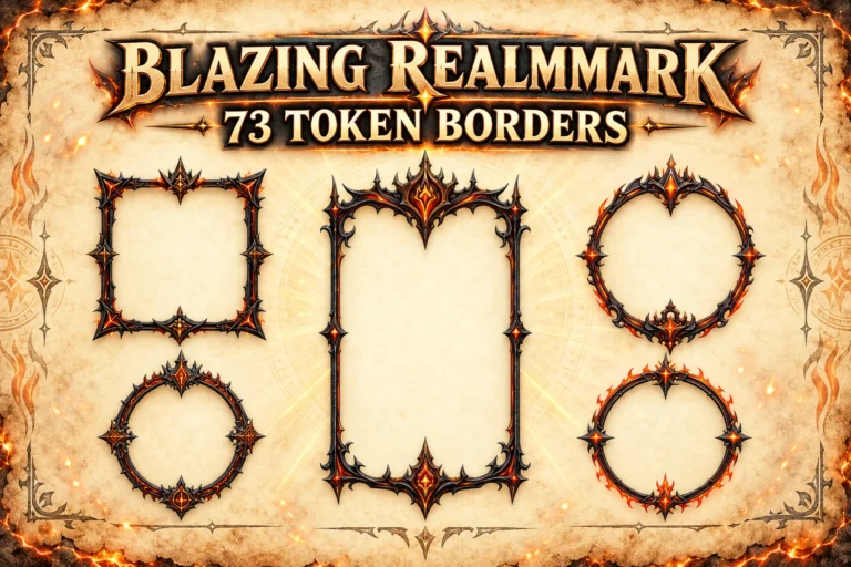 73 Blazing Realmmark Token Borders marketplace thumbnail