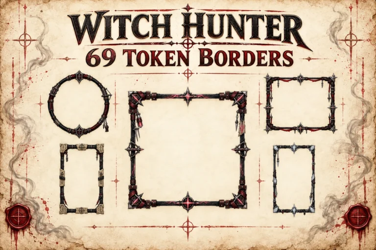 69 Witch Hunter Token Borders marketplace thumbnail