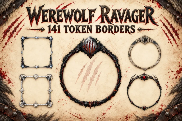 141 Werewolf Ravager Token Borders marketplace thumbnail