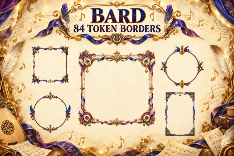 84 Bard Class Token Borders marketplace thumbnail