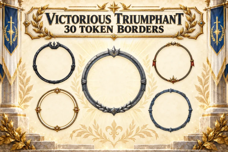30 Victorious Triumphant Token Borders marketplace thumbnail