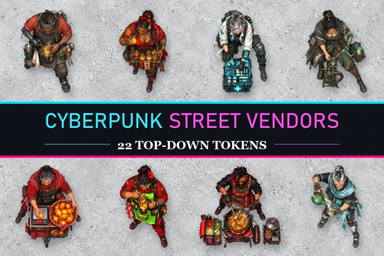 Cyberpunk Street Vendors preview